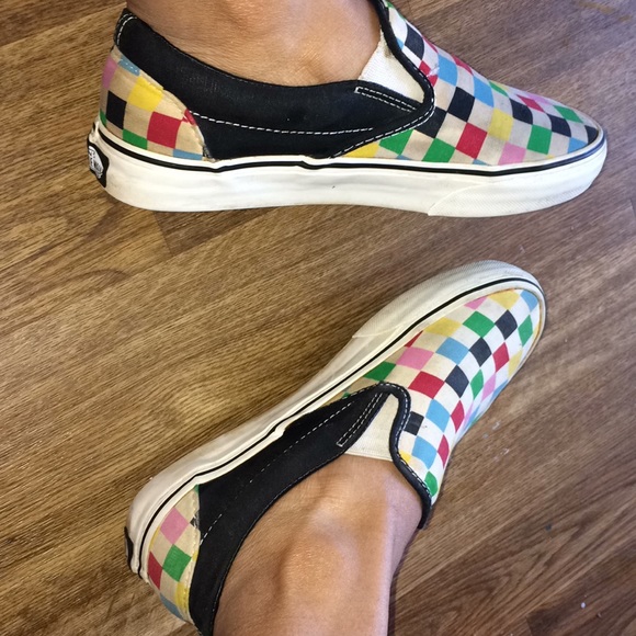 Multicolored Checkered Vans - Picture 6 of 8